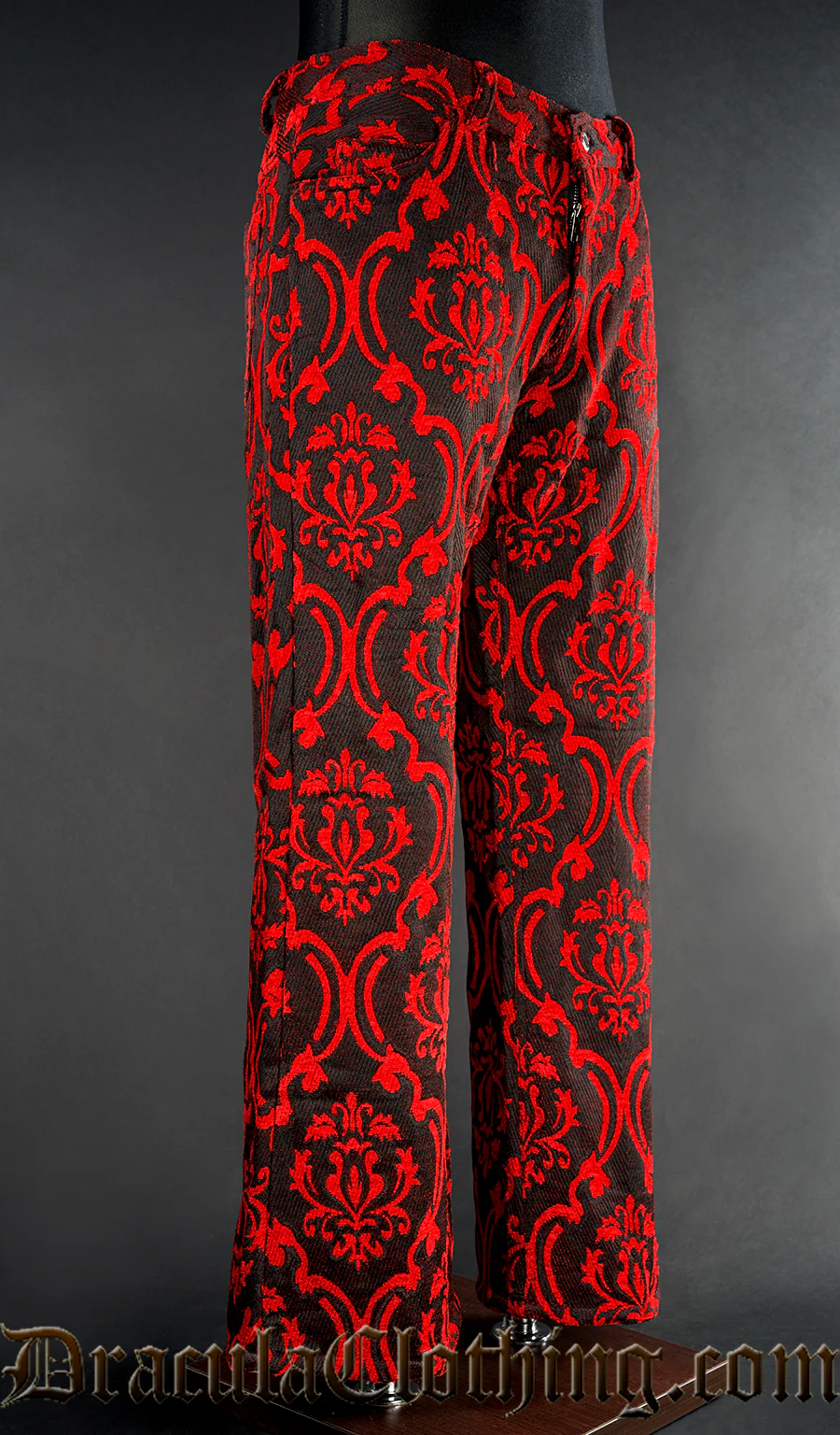 Red Brocade Boots Pants - Image 3
