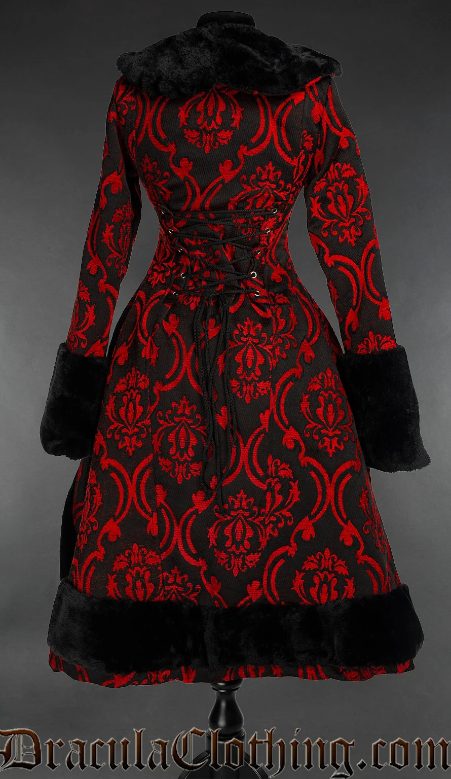 Red Brocade Frock Coat - Image 2