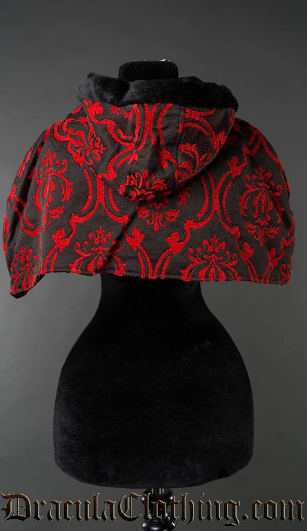 Red Brocade Hood - Image 2