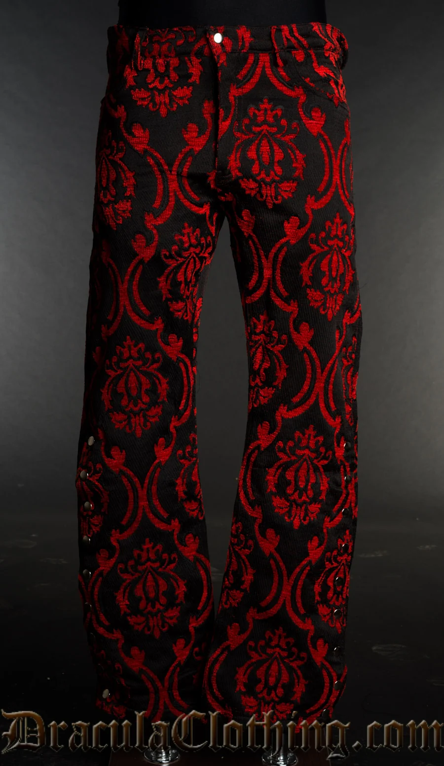 Red Brocade Officer Pants
