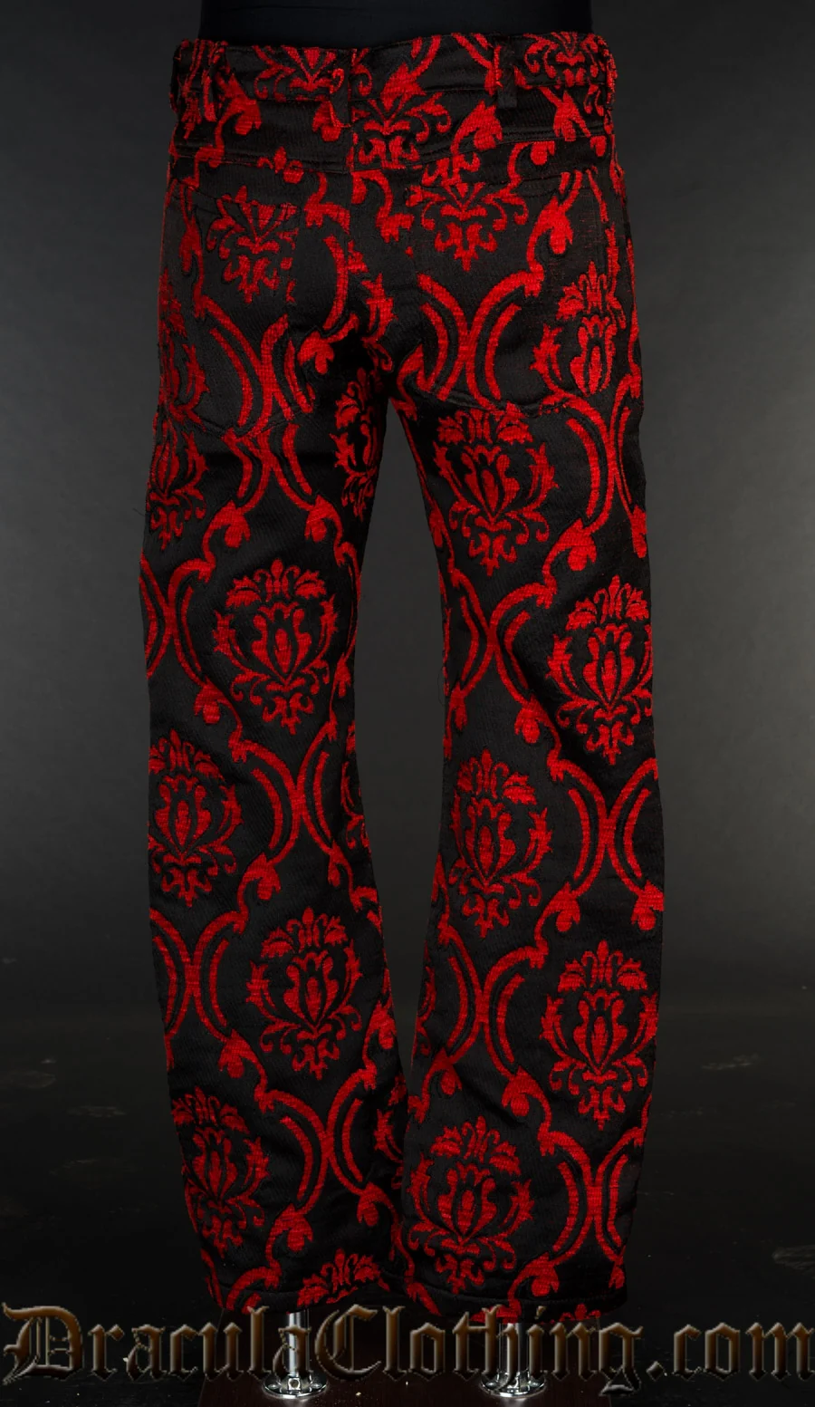 Red Brocade Officer Pants - Image 2