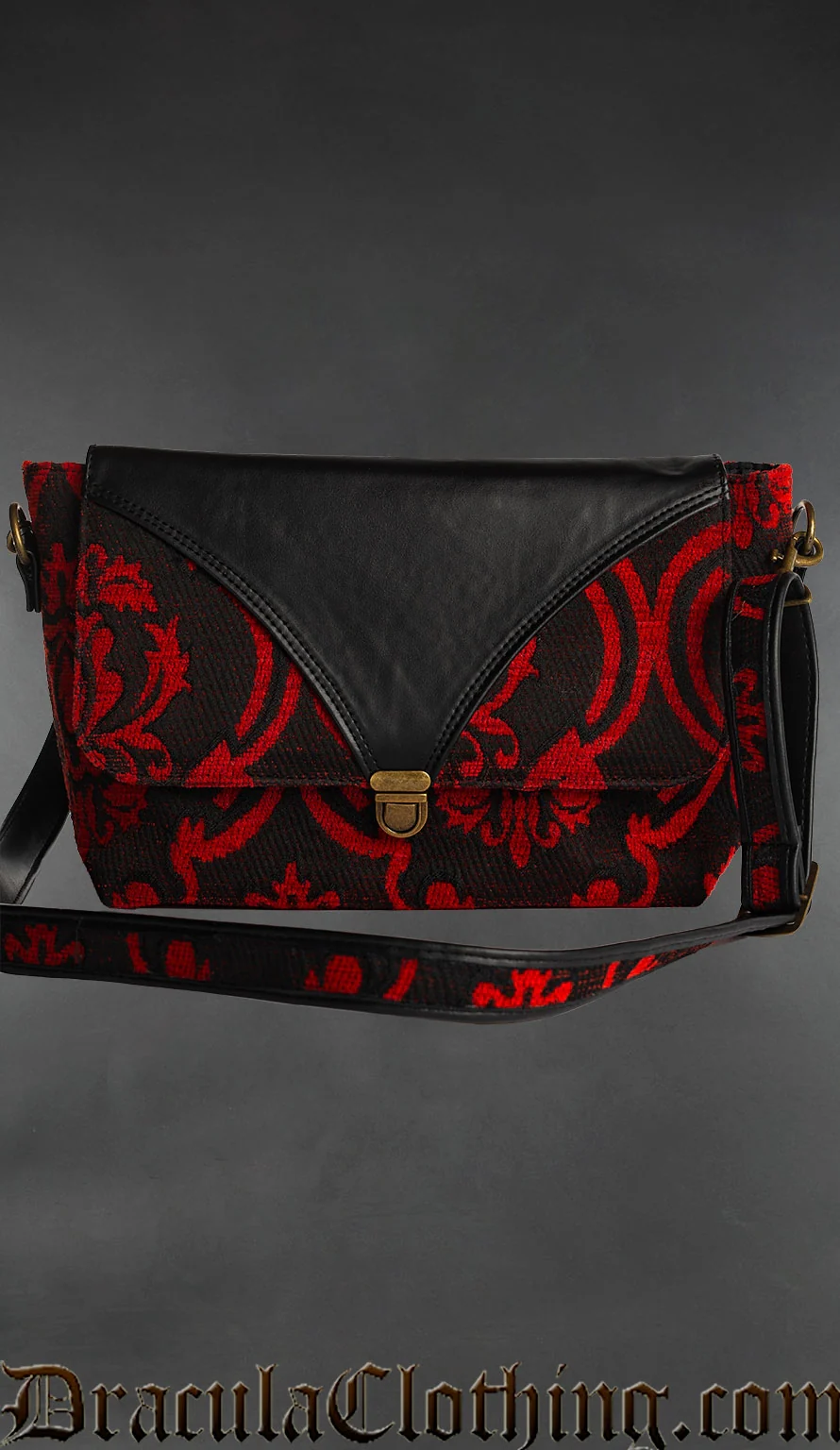 Red Brocade Shoulder Bag