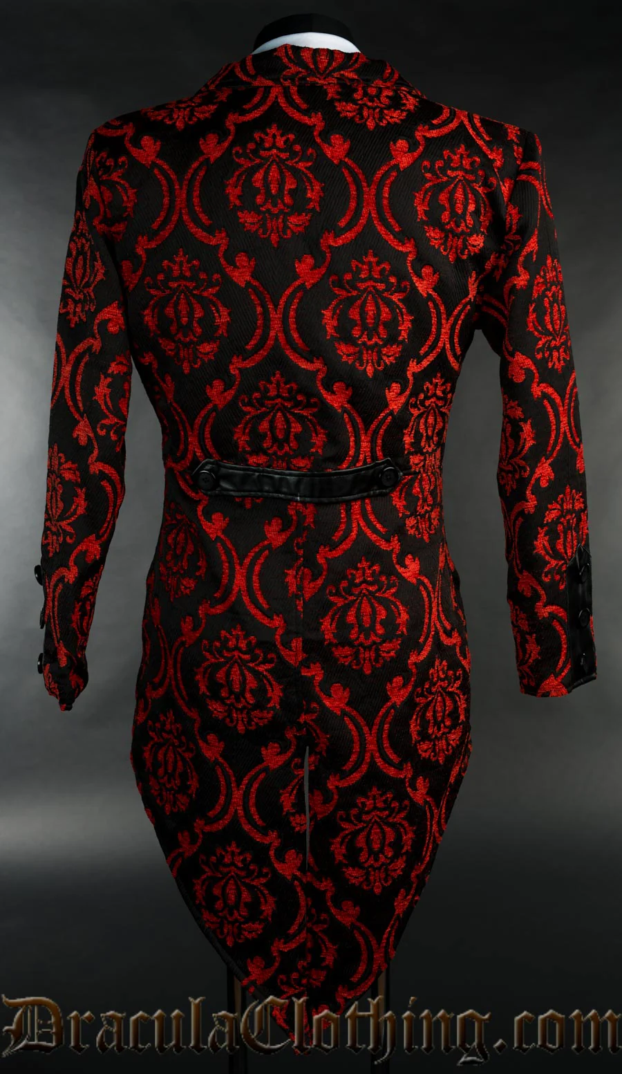 Red Brocade Tailcoat - Image 2