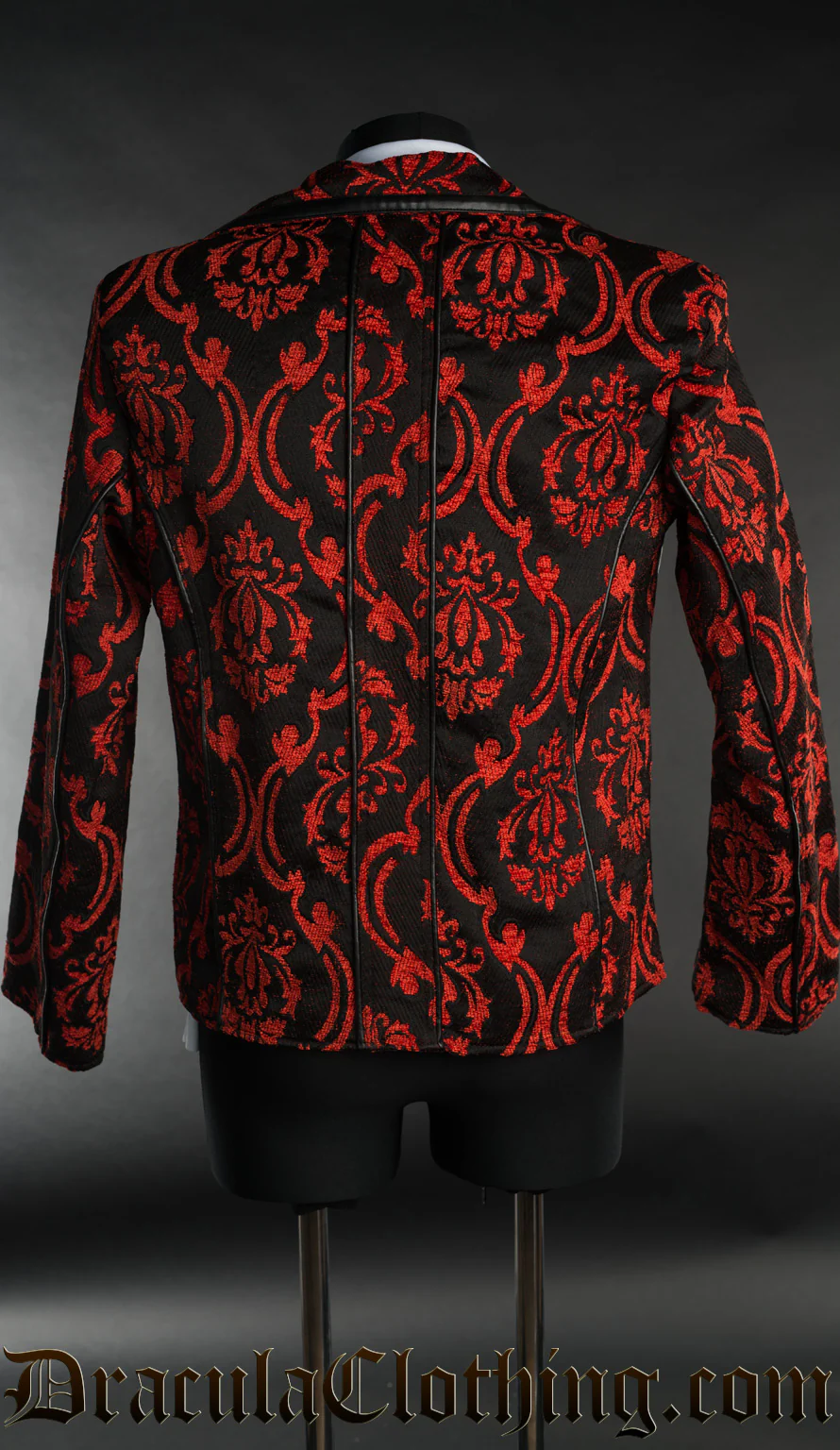 Red Brocade Tesla Jacket - Image 3