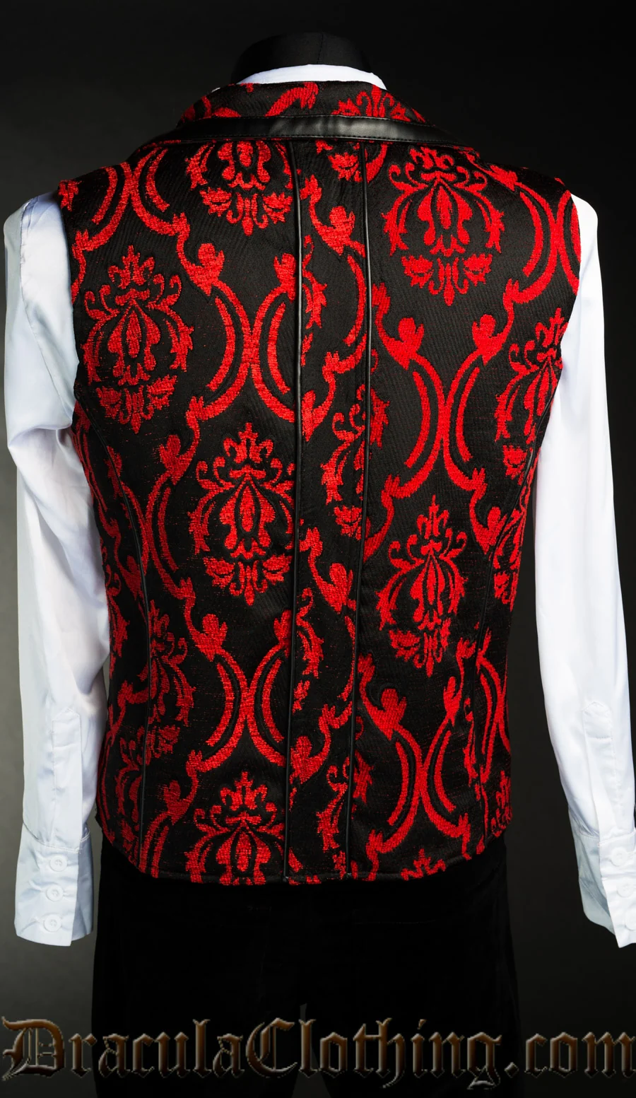 Red Brocade Tesla Vest - Image 2