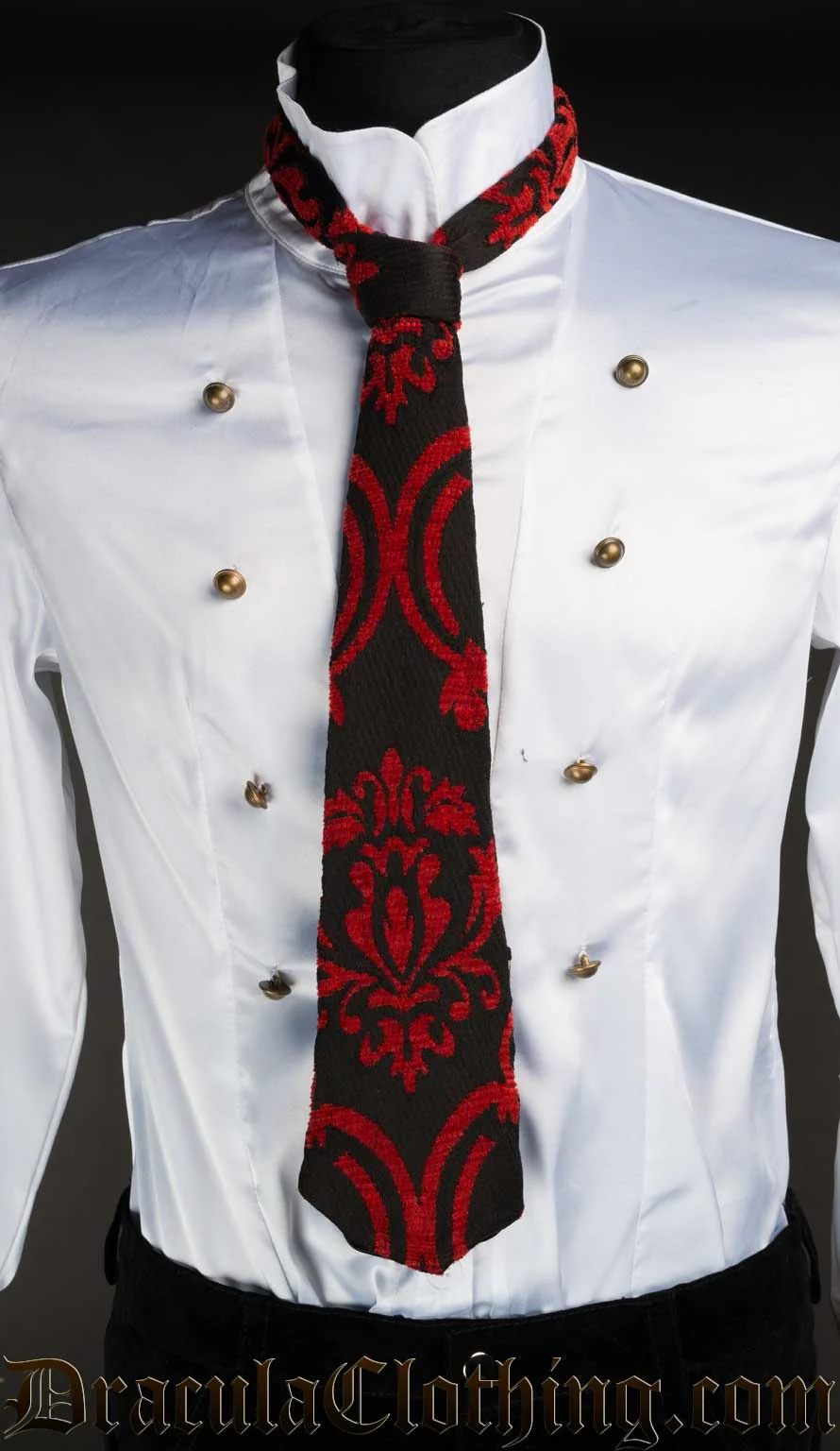 Thick Red Brocade Tie