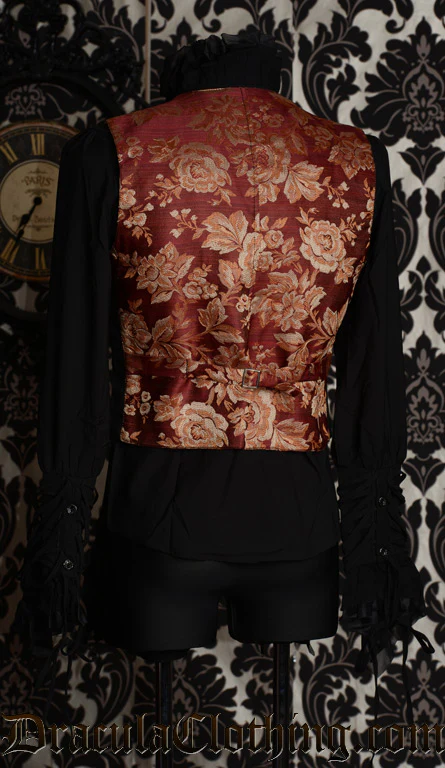 Red Brocade Vest - Image 2