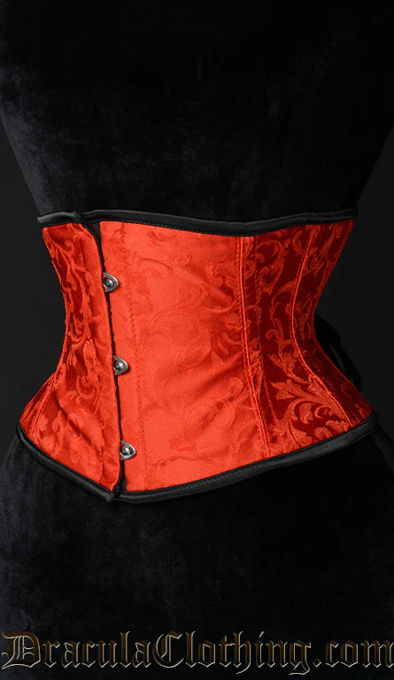 Red Brocade Waist Cincher - Image 2