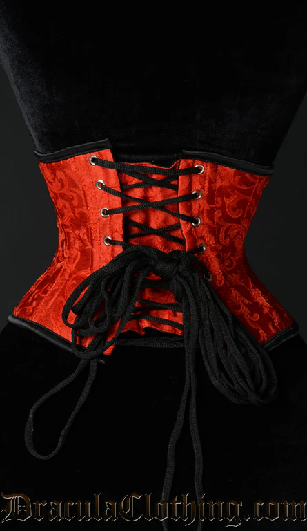 Red Brocade Waist Cincher - Image 3