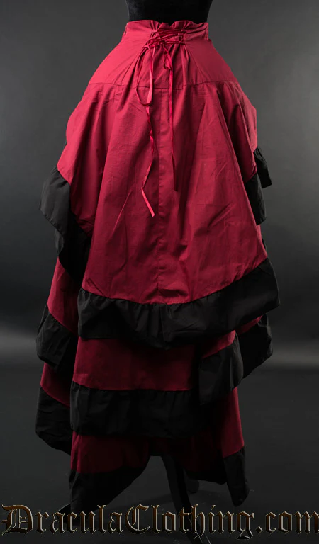 Red Layer Bustle Skirt - Image 4