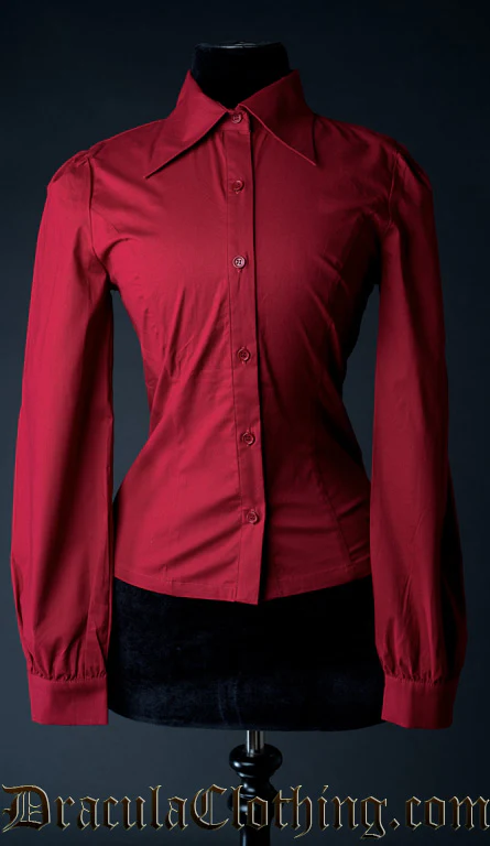 Red Cotton Marquess Blouse - Image 2