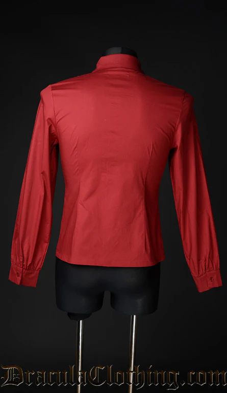 Red Cotton Marquis Shirt - Image 2
