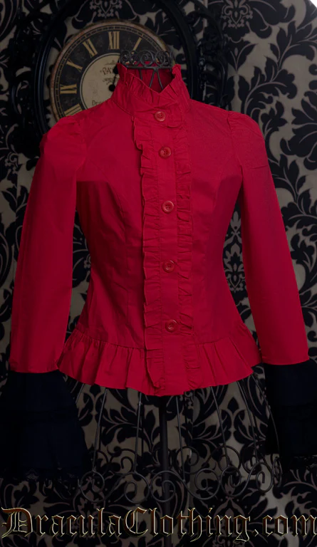 Red Cravat Blouse - Image 2