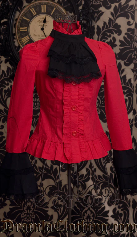 Red Cravat Blouse - Image 3