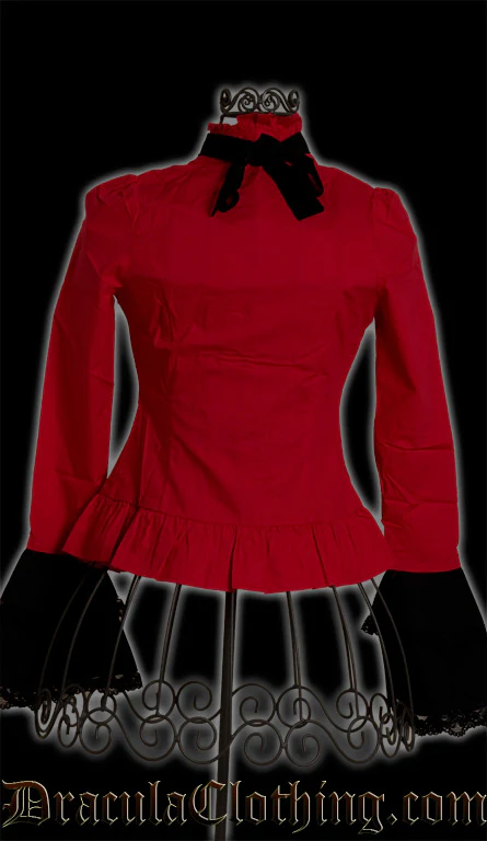 Red Cravat Blouse - Image 5