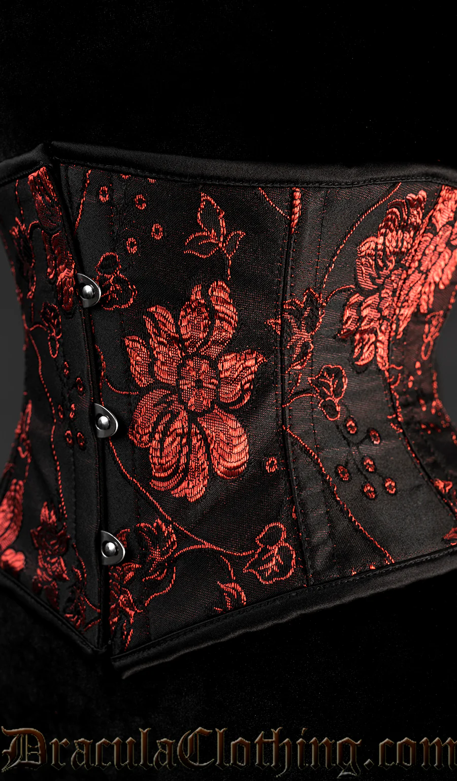Red Floral Waist Cincher - Image 3