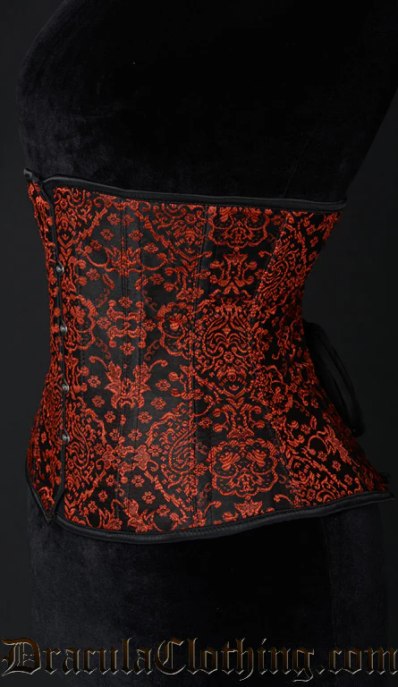 Red Jacquard Corset - Image 2