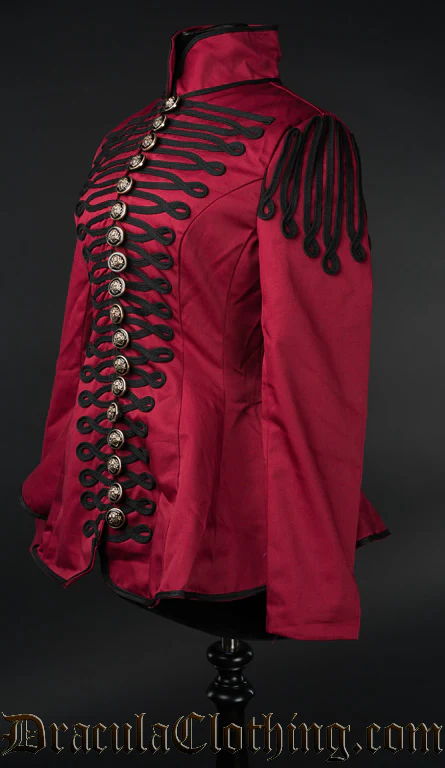Red Ladies Military Jacket - Image 3