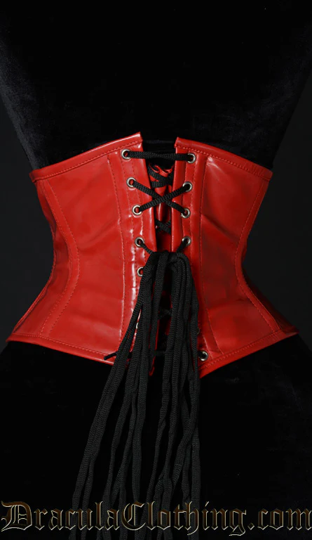 Red PVC Waist Cincher - Image 2