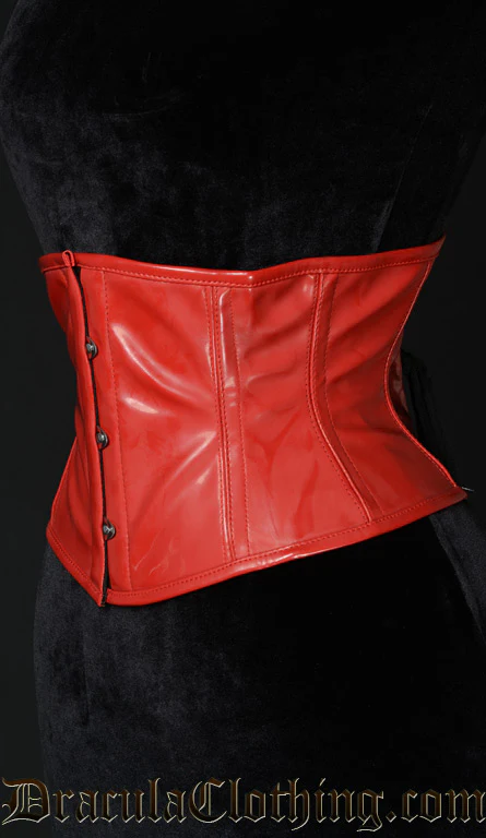 Red PVC Waist Cincher - Image 3