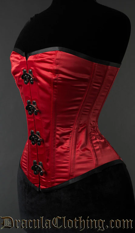 Red Satin Clasp Overbust - Image 3