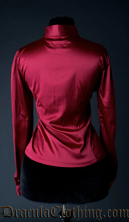 Red Satin Marquess Blouse - Image 2
