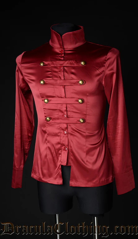 Red Satin Naval Shirt