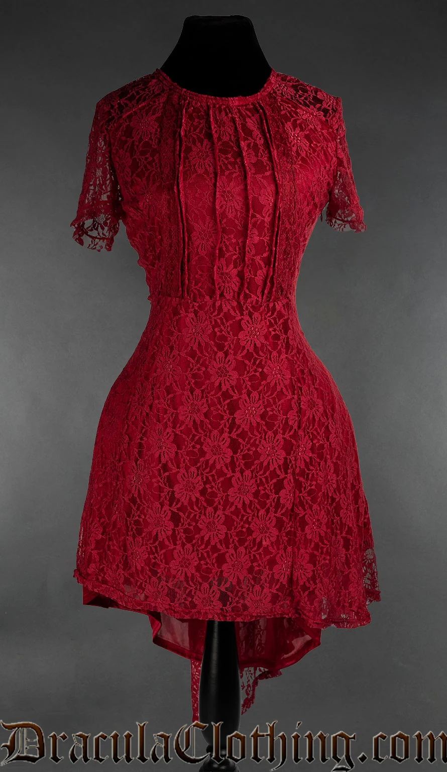 Red Sweet Lace Dress - Image 2