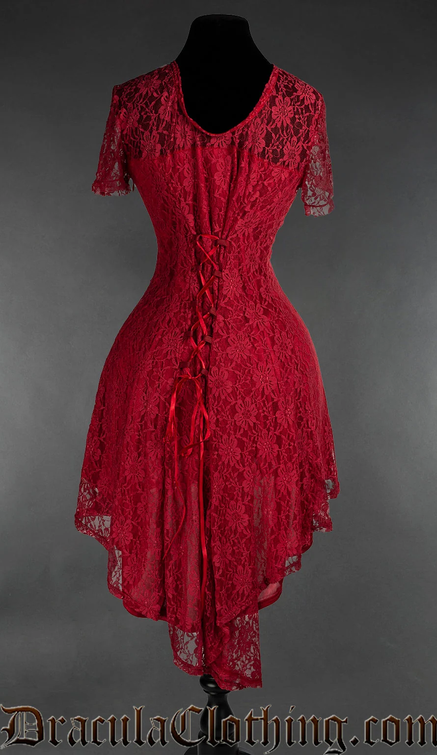 Red Sweet Lace Dress - Image 4