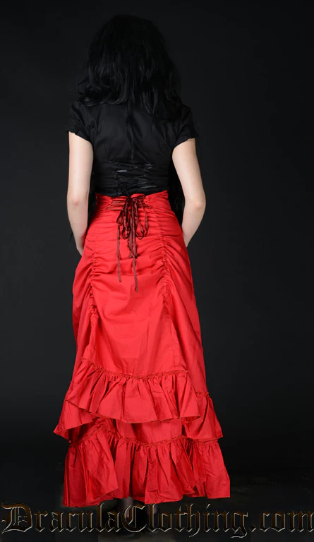 Red Two Layer Skirt - Image 2