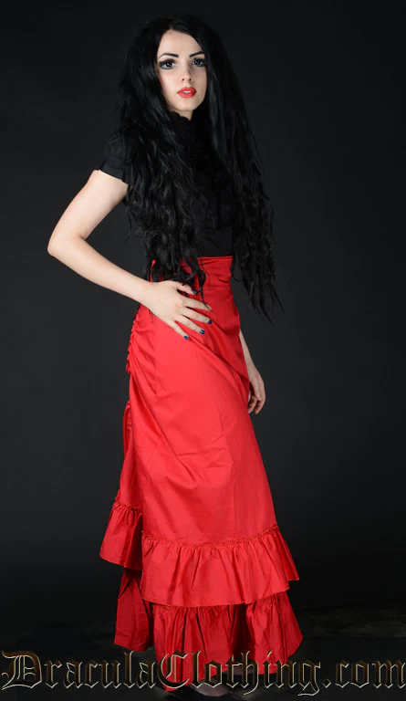 Red Two Layer Skirt - Image 3