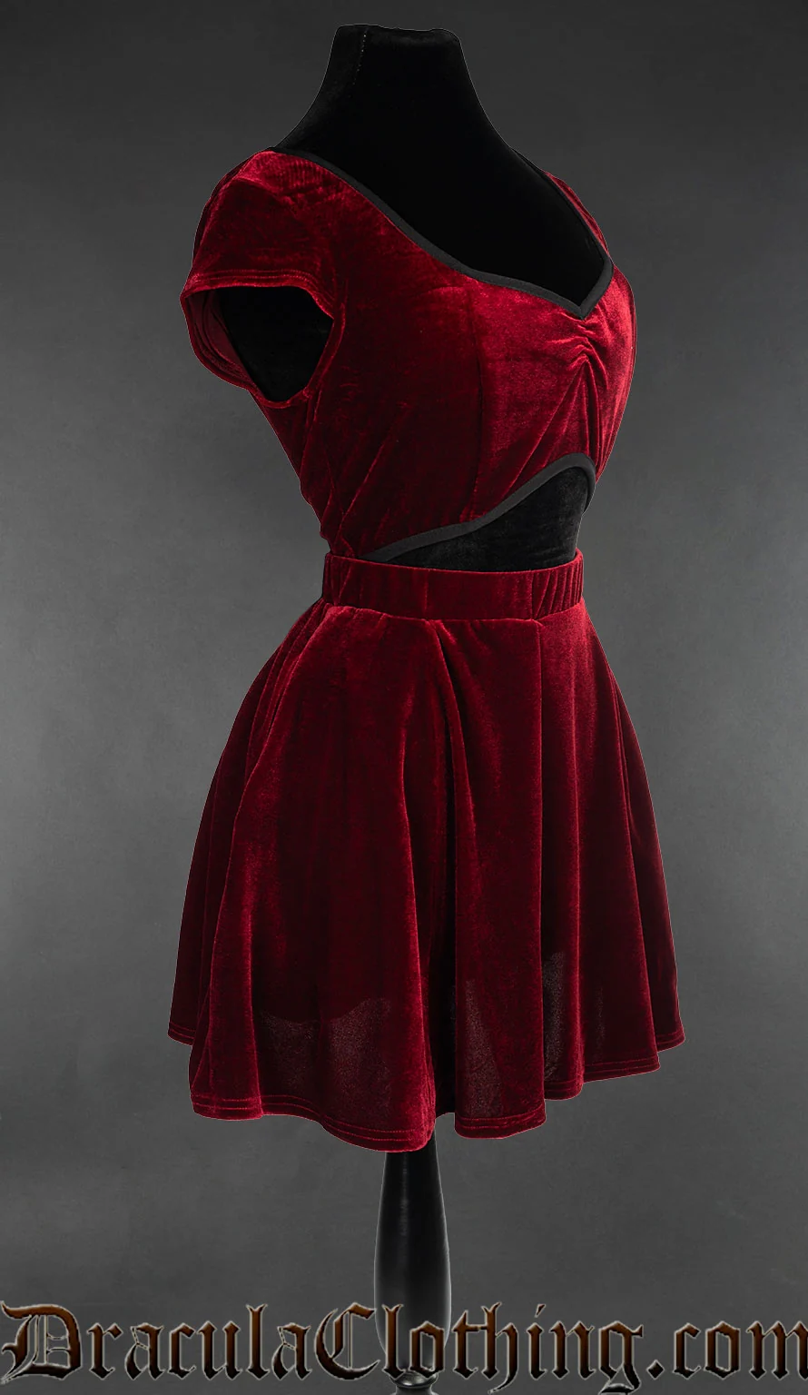 Red Velvet Short Skirt - Image 3