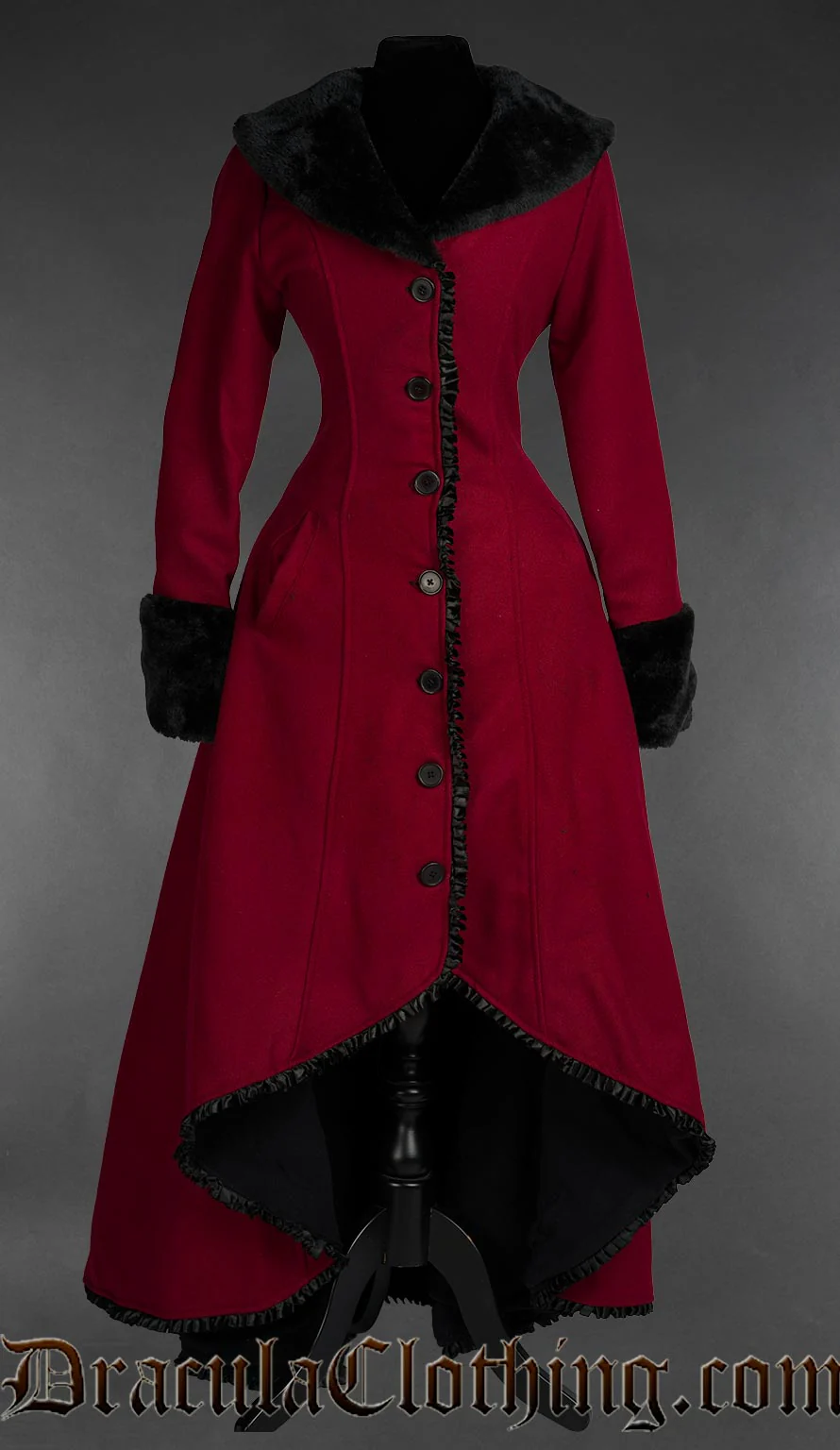 Red Wool Evil Princess Coat - Image 2