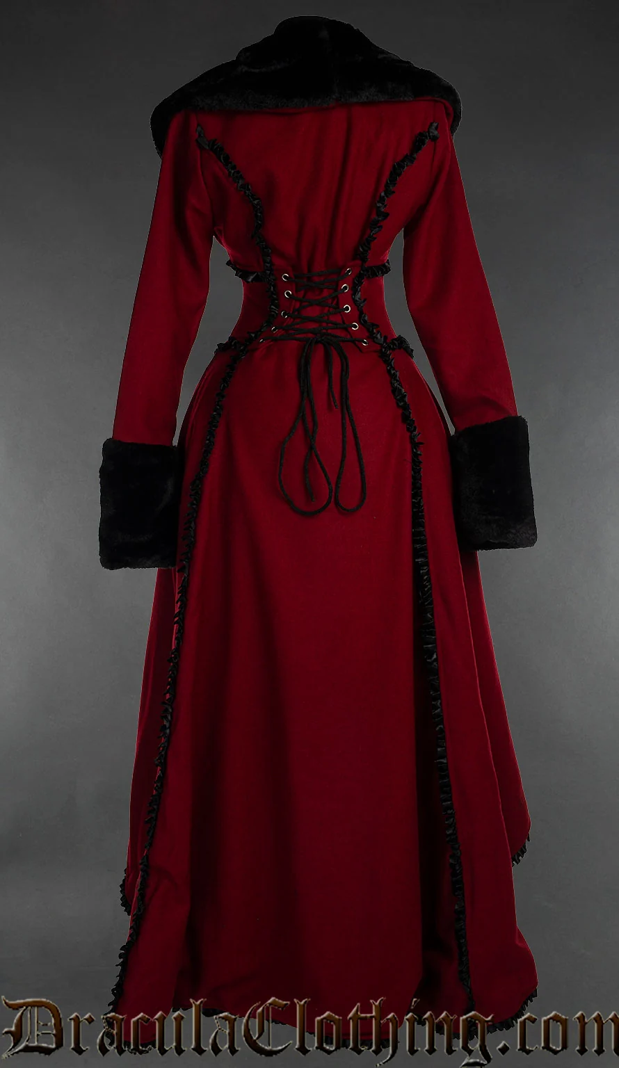 Red Wool Evil Queen Coat - Image 2