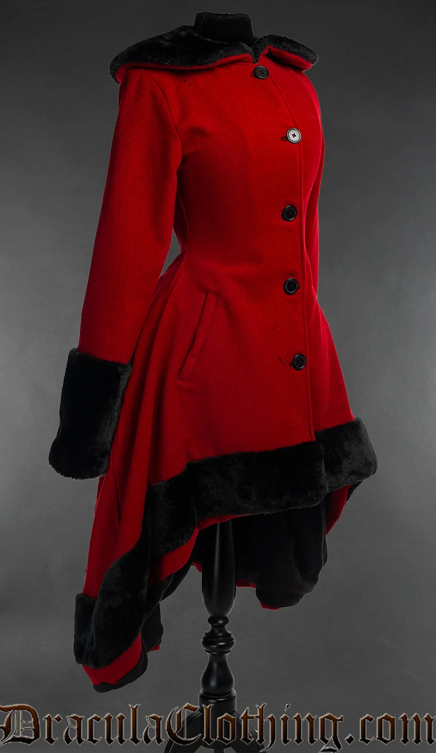 Red Wool Frock Coat - Image 2