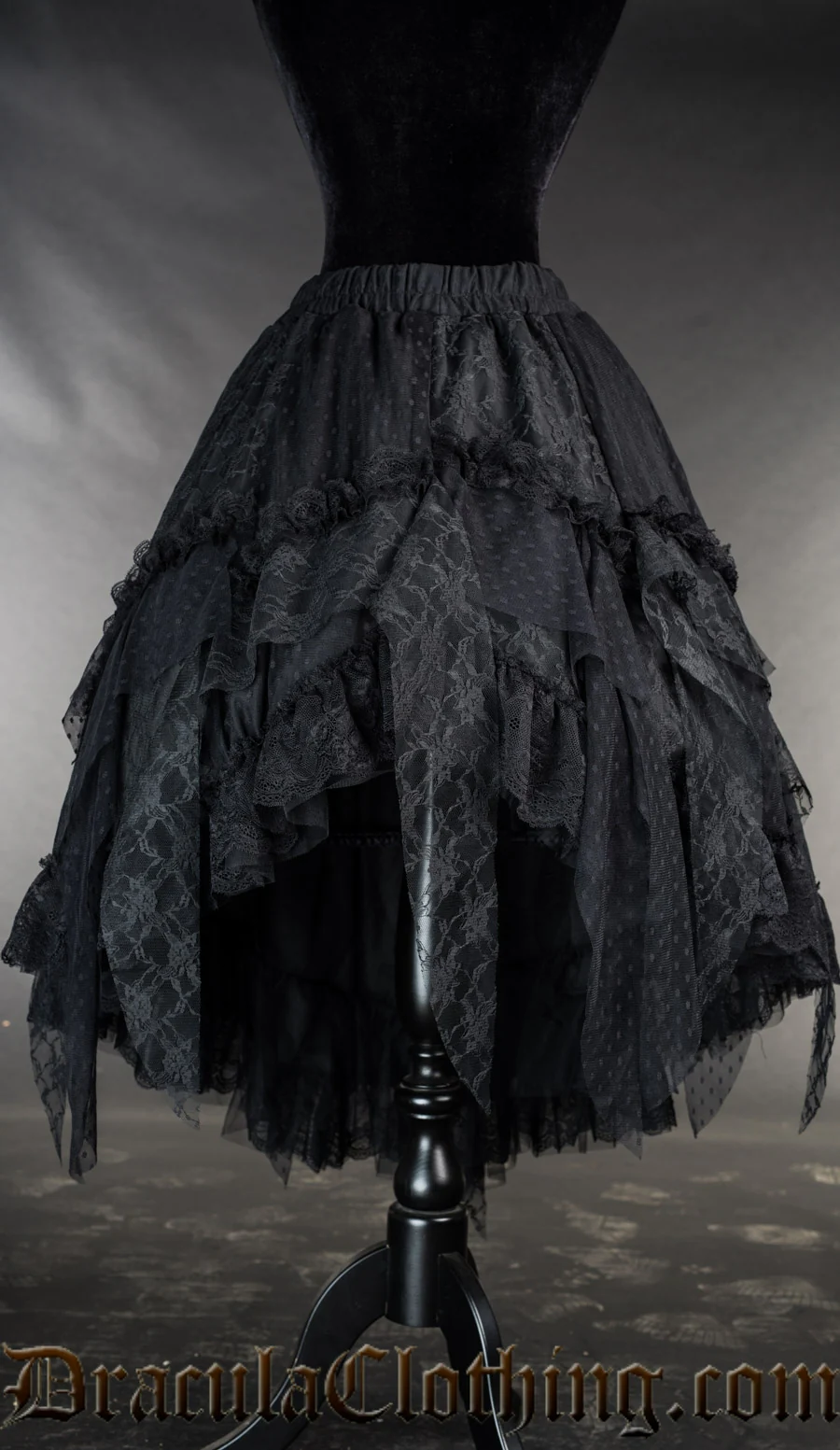 Black Ruffle Skirt - Image 2