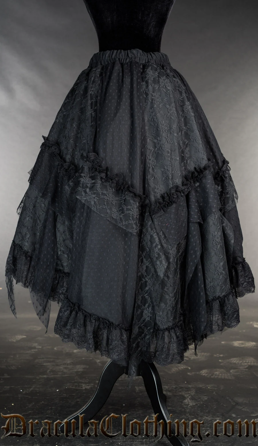 Black Ruffle Skirt - Image 3