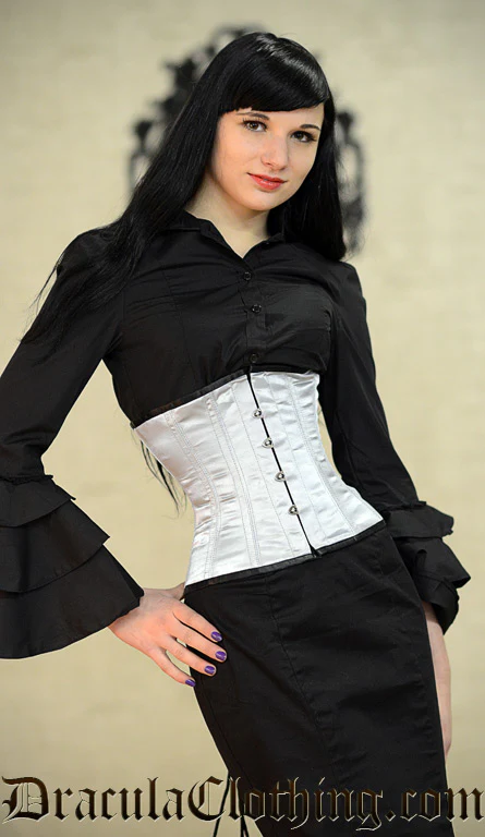 Silver Satin Waspie - Image 3