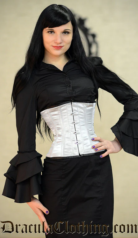Silver Satin Waspie - Image 4