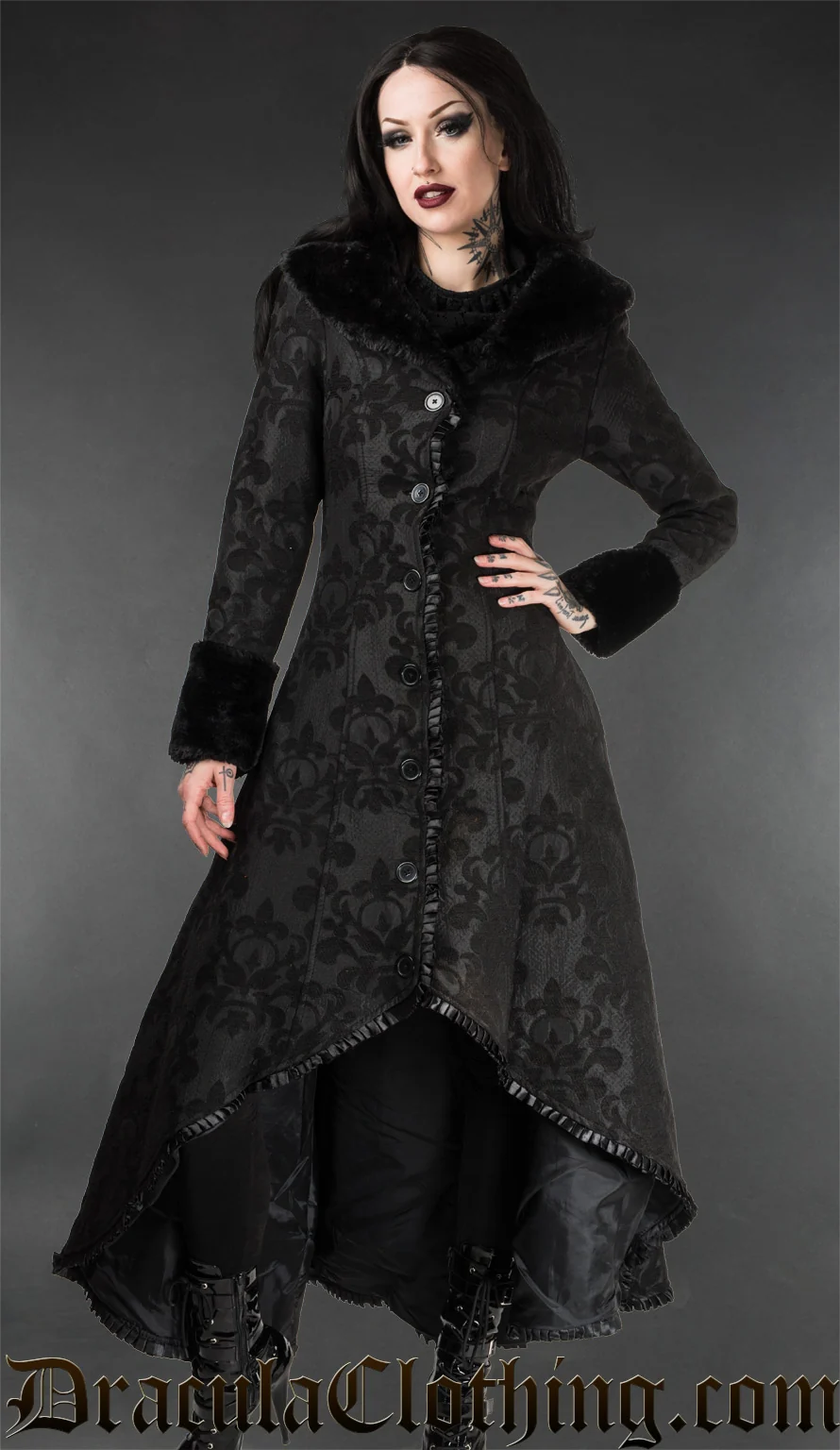 Skull Brocade Evil Princess Coat - Image 3