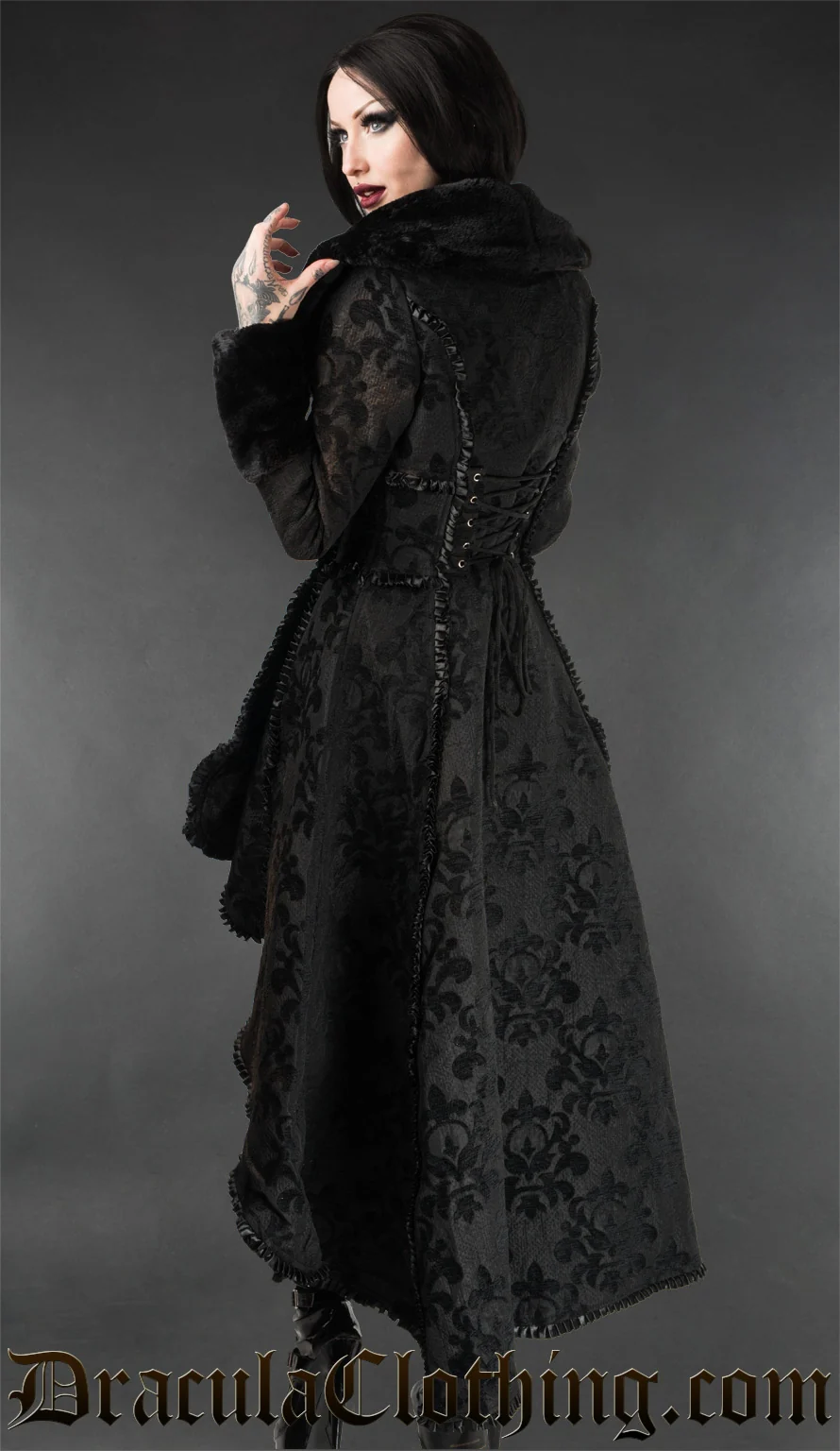 Skull Brocade Evil Queen Coat - Image 2