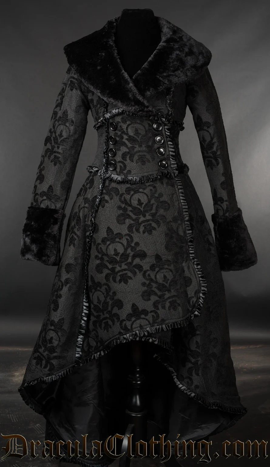 Skull Brocade Evil Queen Coat - Image 3