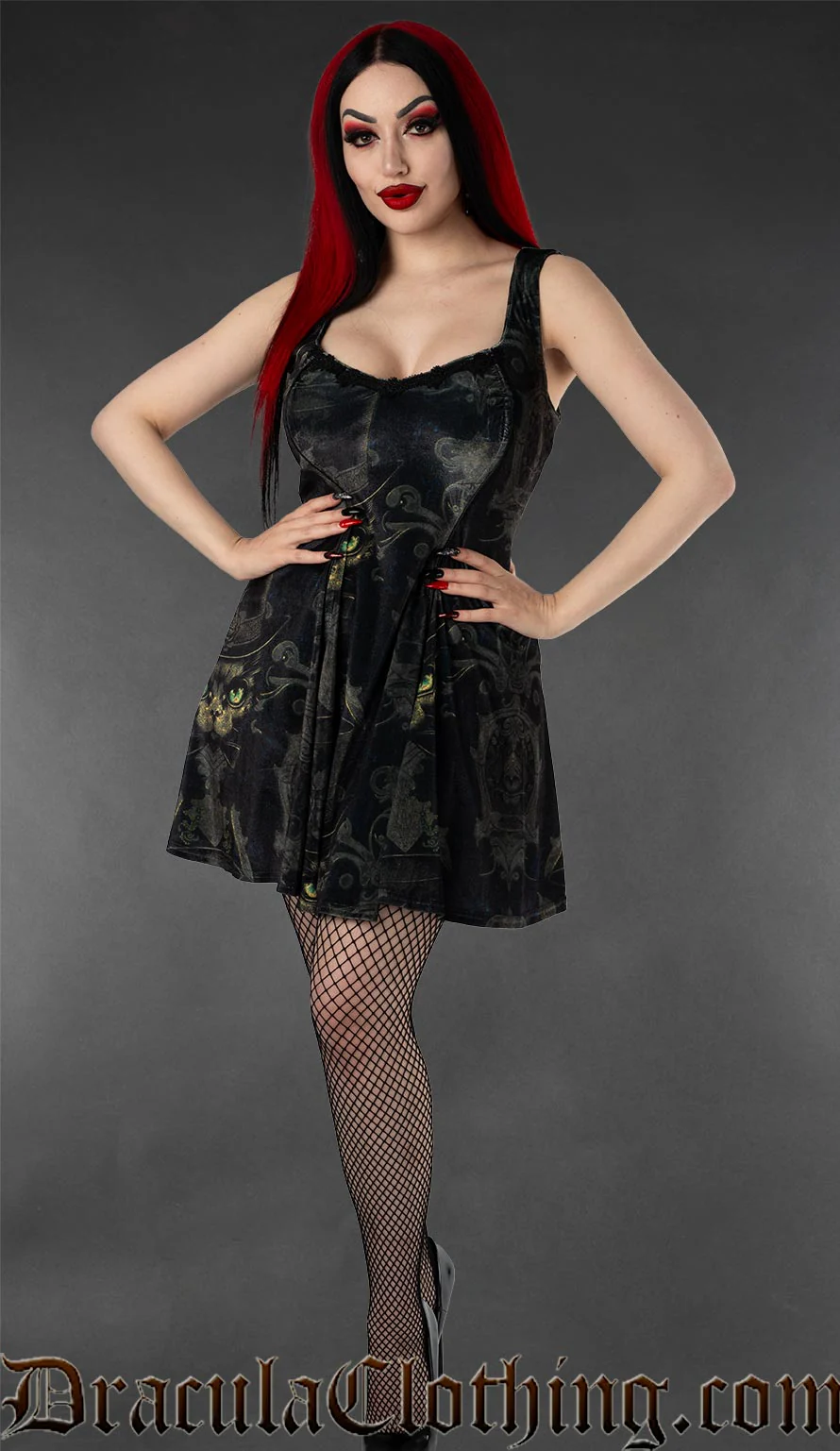 Sphinx Velvet Pocket Dress