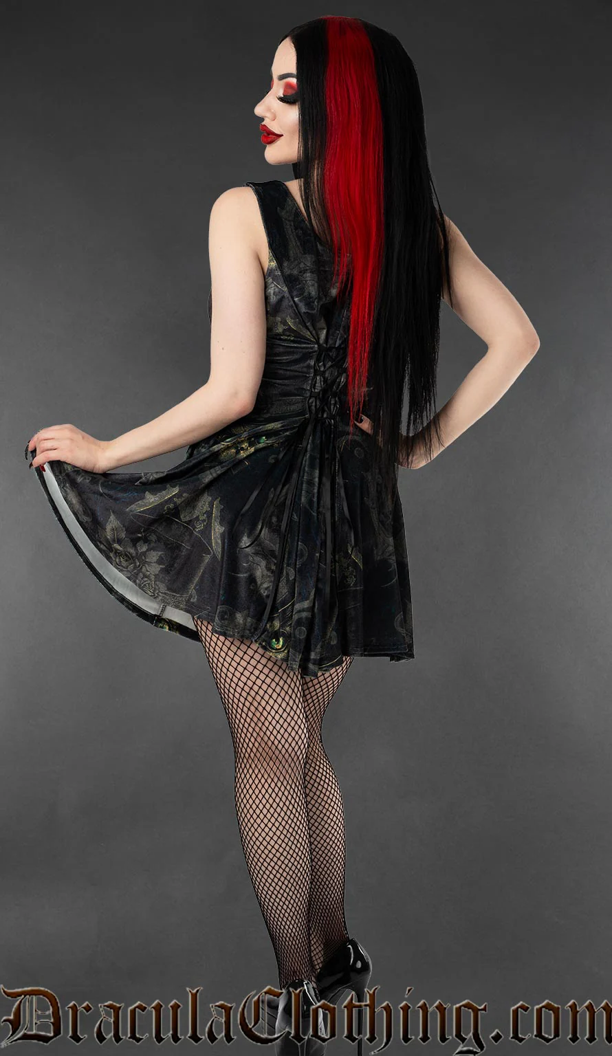 Sphinx Velvet Pocket Dress - Image 2