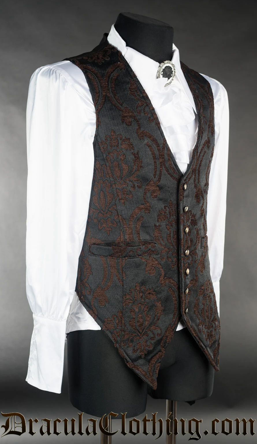 Steampunk Brocade Long Vest - Image 2