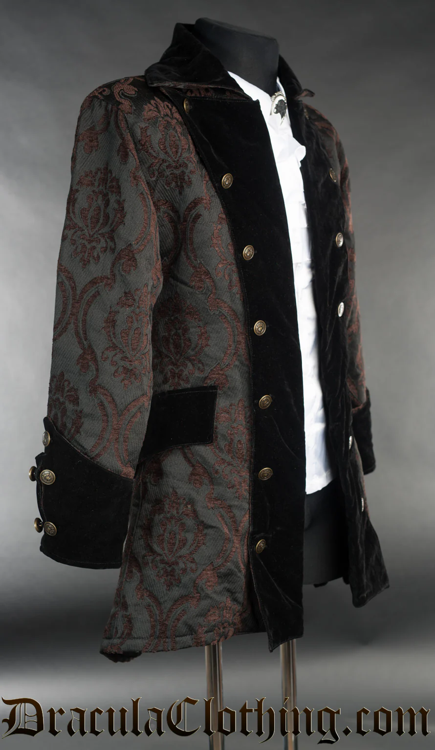 Steampunk Brocade Pirate Jacket - Image 3
