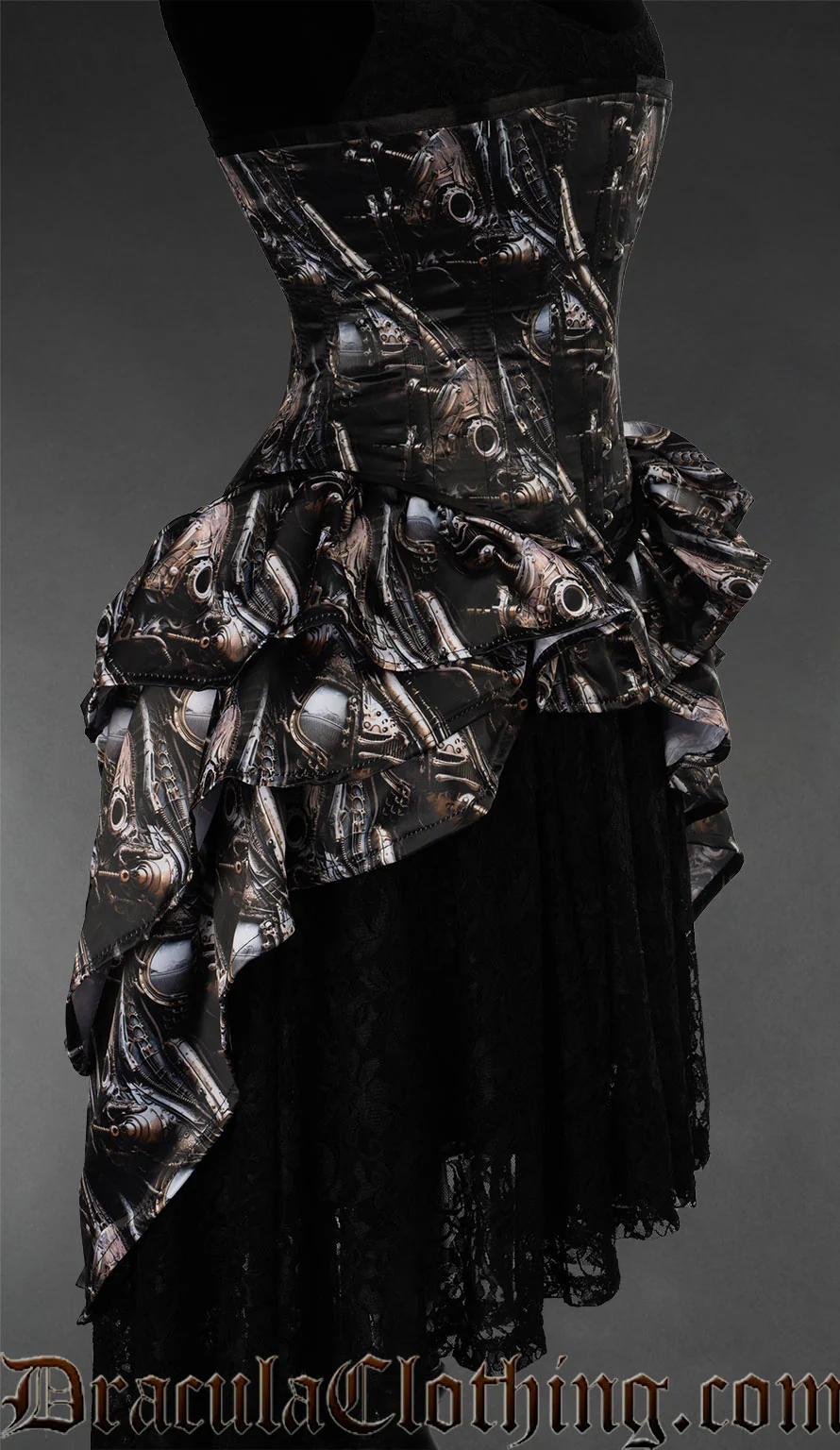 Steampunk Print Bustle Corset - Image 3