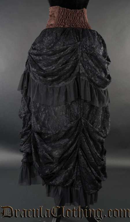 Steampunk High Waist Bustle Skirt - Image 3