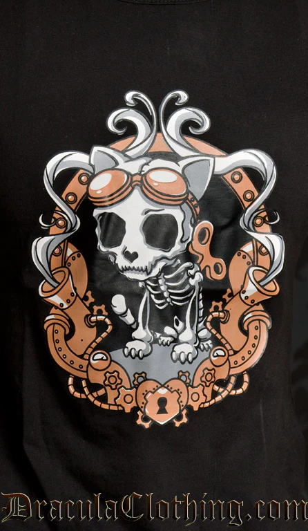 Steampunk Kitty T Shirt - Image 3