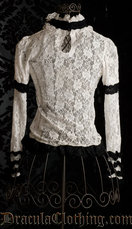 Black Steampunk Lace Top - Image 5